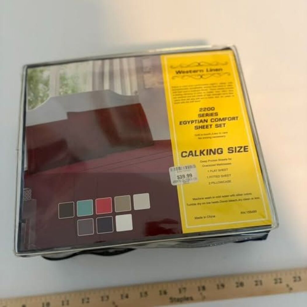 western linen 2200 series egyptian comfort sheet set - navy